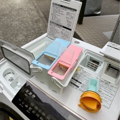 【美品】日立 ドラム式洗濯乾燥機 11k/6k AIお洗濯 洗剤自動BD-SX110FL　ドラム洗濯機 の画像