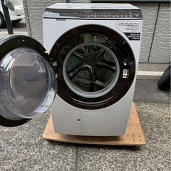 【美品】日立 ドラム式洗濯乾燥機 11k/6k AIお洗濯 洗剤自動BD-SX110FL　ドラム洗濯機 の画像