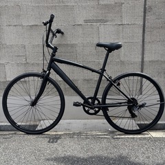 【7万で購入】クロスバイク 黒 美品 激レアBMXタイプ 名門シマノ社製変速搭載 ロードバイク ピストバイク マウンテンバイク ミニベロ BMX ビーチクルーザー お洒落 自転車【早い者勝ち】の画像