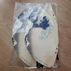 新品　葛飾北斎　富嶽三十六景 波デザイン ハット 2枚セット　す...