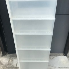 【決まりました】☆キャスター付き　5段プラ製収納ケース②の画像