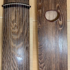 並甲 すだれ彫 紅木 蒔絵有13絃 13弦 箏 琴 付属品付の画像