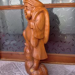 木製　大黒天　置物/縁起物/七福神/仏像/仏教美術/木彫り/金運/開運の画像