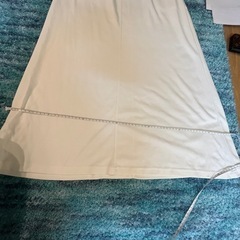 kitson ホワイトロングスカート ポケット付き　白　ウエストゴム　LLの画像