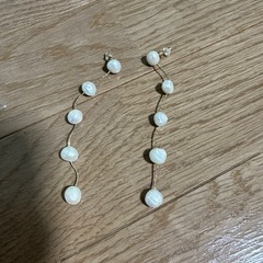 【結婚式】淡水パール5連ピアスの画像