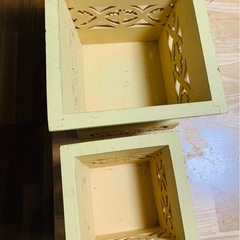 値下げ❗️★木材鉢入れ2点セット！★植物は違います🙏の画像