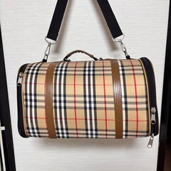 小型犬用　ペットキャリーバッグ　バーバリー風の画像