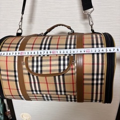小型犬用　ペットキャリーバッグ　バーバリー風の画像