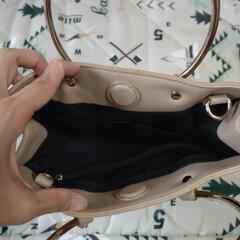 rienda ベージュ　ミニ　トートバッグの画像