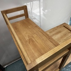 中古】木製 学習机 本棚付き ラック付き デスク 作業台 【IG040　BNG1F005】の画像