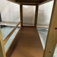 中古】木製 学習机 本棚付き ラック付き デスク 作業台 【IG040　BNG1F005】の画像
