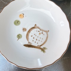 たち吉 tachikichi フクロウ 梟 豆皿 ミニ皿 小皿 4枚セットの画像