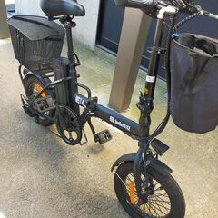 電動アシスト付き折り畳み自転車格安　アシスト部分が不調　バッテリー問題なしの画像
