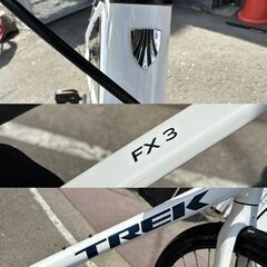 中古 TREK FX-3 DISC ホワイト クロスバイク Lサイズ 700×32 700C トレック DEORE FX3 BONTRAGER 自転車 札幌市 白石店の画像
