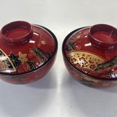 新品　蓋付きお椀　2客の画像