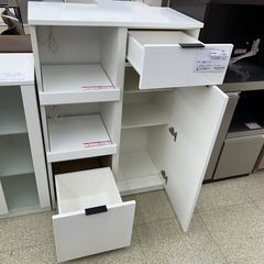 リユースのサカイ東金店 NITORI レンジ台 白 ※棚板ネジなし TJ13262の画像