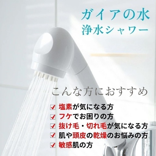 塩素除去✨シャワーヘッド【ガイアの水】