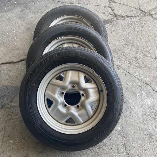 ②中古タイヤホイールセット BRIDGESTONE 送料無料 スタッドレスタイヤホイールセット 145