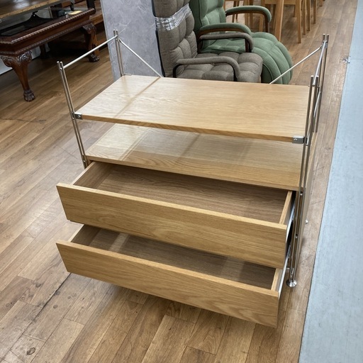 ジモティー限定価格！S755⭐ 無印良品 MUJI ステンレスユニットシェルフ 幅84cm USED 綺麗