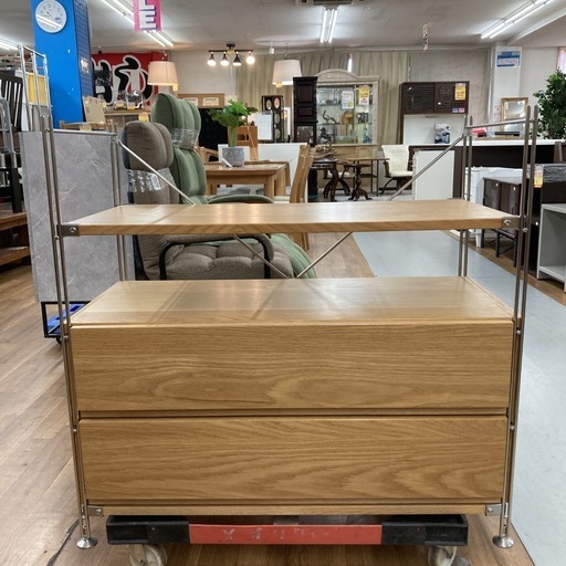 ジモティー限定価格！S755⭐ 無印良品 MUJI ステンレスユニットシェルフ 幅84cm USED 綺麗