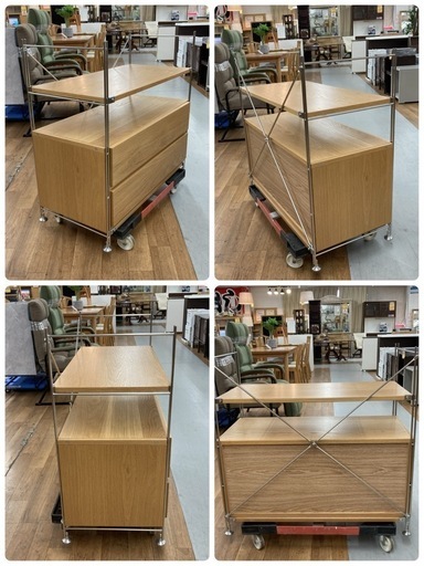 ジモティー限定価格！S755⭐ 無印良品 MUJI ステンレスユニットシェルフ 幅84cm USED 綺麗