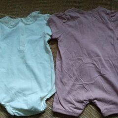 👶Ｈ＆Ｍ ロンパース カバーオール２枚セット （約６０～７０サイズ）の画像