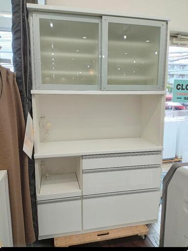 北九州市福岡市限定　松田家具　レンジボード　ホワイト　キッチン収納 北九州市福岡市限定 松田家具 レンジボード ホワイト キッチン収納