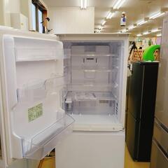 シャープ 350L 3ドア冷凍冷蔵庫 SJ-GE35G-W 2021年製 ドルチェシリーズ 野菜室のケースにヒビあり 動作確認済み【こちらは店舗です。浜村鹿野温泉ICから3分 買取本舗 宮本リサイクル 営業時間9～19時 定休日水曜のみ←連絡できませんm(_ _)m】の画像