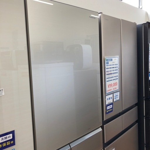 安心の6ヶ月保証付。【Panasonic 5ドア冷蔵庫　NR-E412PV-N 2017年製　406L】取りに来れる方限定