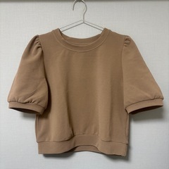 パフスリーブトップス　XL モカブラウンの画像