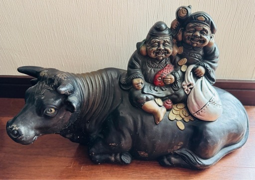 中国の木製彫刻 笑顔の老人像 約20cm 【公式通販】