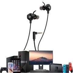 ゲーム用イヤホン 有線 軽量 PS4/スマホ対応 マイク付の画像