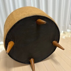 【美品】スツール(ブラジル　コーヒー豆の麻袋柄)の画像
