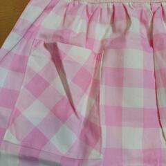 ハンドメイド　ジャンパースカート90　ピンクの画像
