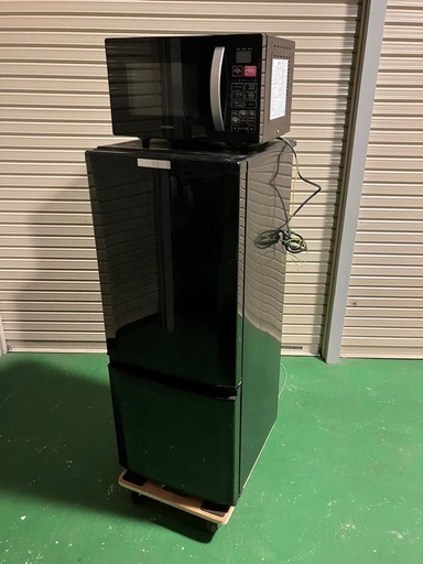 ブラック 冷蔵庫&オーブンレンジ