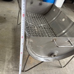 ドラム缶バーベキューコンロ　ステンレス
の画像