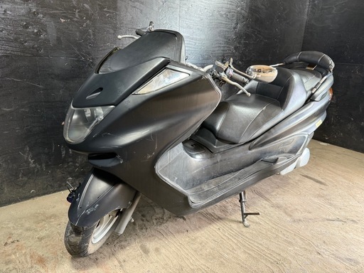 ★支払総額4.5万円★定休日なし！いつでも現車確認可能です！ ヤマハ マジェスティ250 黒 SG03J タンデムバー！ ウェーブディスク！ 社外マフラー！ 人気のマジェスティ！ カスタムベースに♪