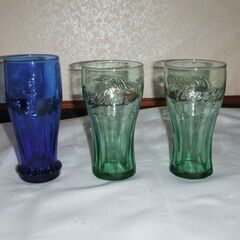 コカ・コーラ　コップ３点中古　　キッチンの画像