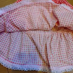ハンドメイド　スカート90　チェック柄の画像