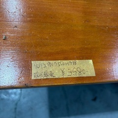2号店在庫　木製天板テーブル❗️2台あります。の画像