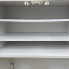 レンジボード　3枚扉　キズ有　ホワイトの画像