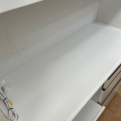レンジボード　3枚扉　キズ有　ホワイトの画像