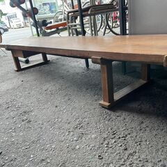 ベンチイス　No.4013　レトロ　桜一枚板　【リサイクルショップどりーむ荒田店】の画像