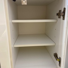 3枚扉レンジボード　キズ　ヨゴレ有　ホワイトの画像