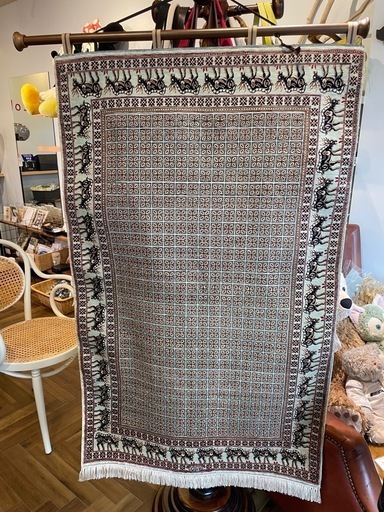 B7046【ペルシャ絨毯】 絨毯 カーペット ラグ