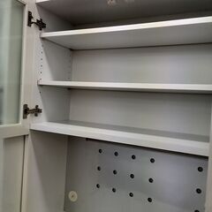 ★リユースのサカイつくば店★TK5871 ユーアイ 食器棚 ホワイト H196×D50×W120 クリーニング済みの画像