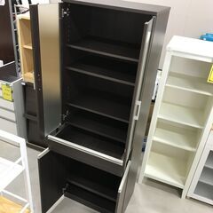 ｼﾞｬﾝｸﾞﾙｼﾞｬﾝｸﾞﾙ金沢店】 食器棚　木目調　ブラウン  W(幅)60×D(奥行き)40×H(高さ)178cm ※クリーニング済みの画像
