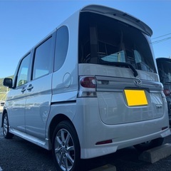 月々9千円〜分割可❗️車検2年付き！【名義変更代込み】広い車内！大人気‼️ダイハツ タントカスタム☆SDナビ付き☆走行中DVD見れます☆便利なバックカメラ付き☆純正アルミ☆事故修復歴無し☆電動スライドドア☆ドライブレコーダー☆そのまま乗って帰れます！の画像
