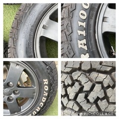 デリカd5 マッドタイヤ　純正ホイール215/85R16 自家塗装の画像