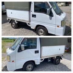 赤帽サンバー　エアコン　パワステ　4WD 車検有りの画像